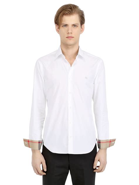 burberry white poplin shirt|burberry poplin shirt.